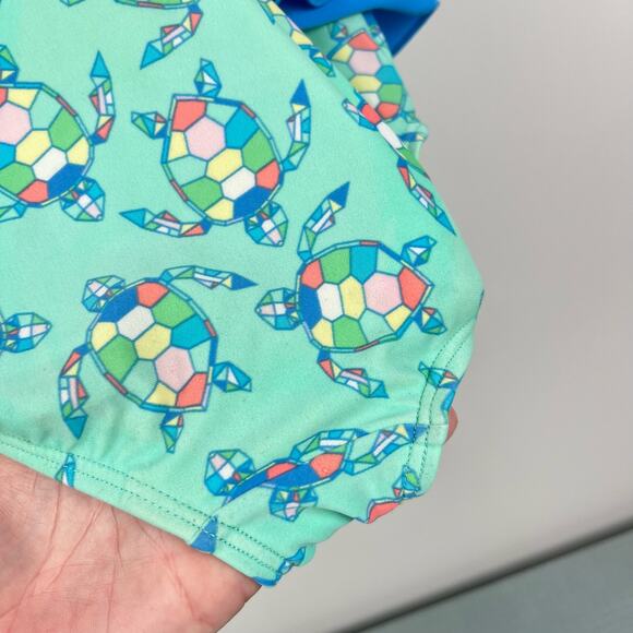 L.L. Bean Girls Ruffle Turtle Bathing Suit 2T - Picture 6 of 8